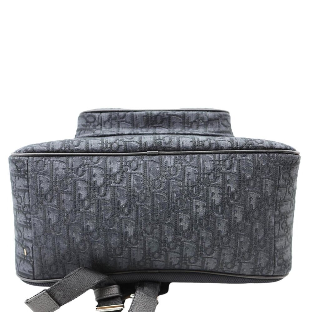 Christian Dior  Saddle Oblique Jacquard Canvas Zip Backpack Black - Picture 10 of 12